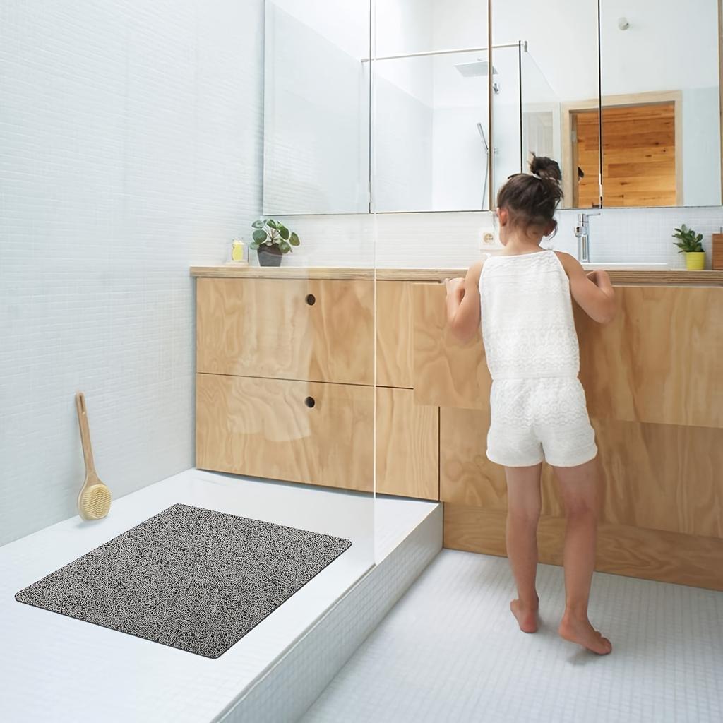 Wasserdichte, rutschfeste Badezimmermatte – 53 cm x 53 cm, Dusch- und Bodenteppich aus Schaumstoff für Türschwelle, Toilette, Küche – unverzichtbarer Haushaltsgegenstand
