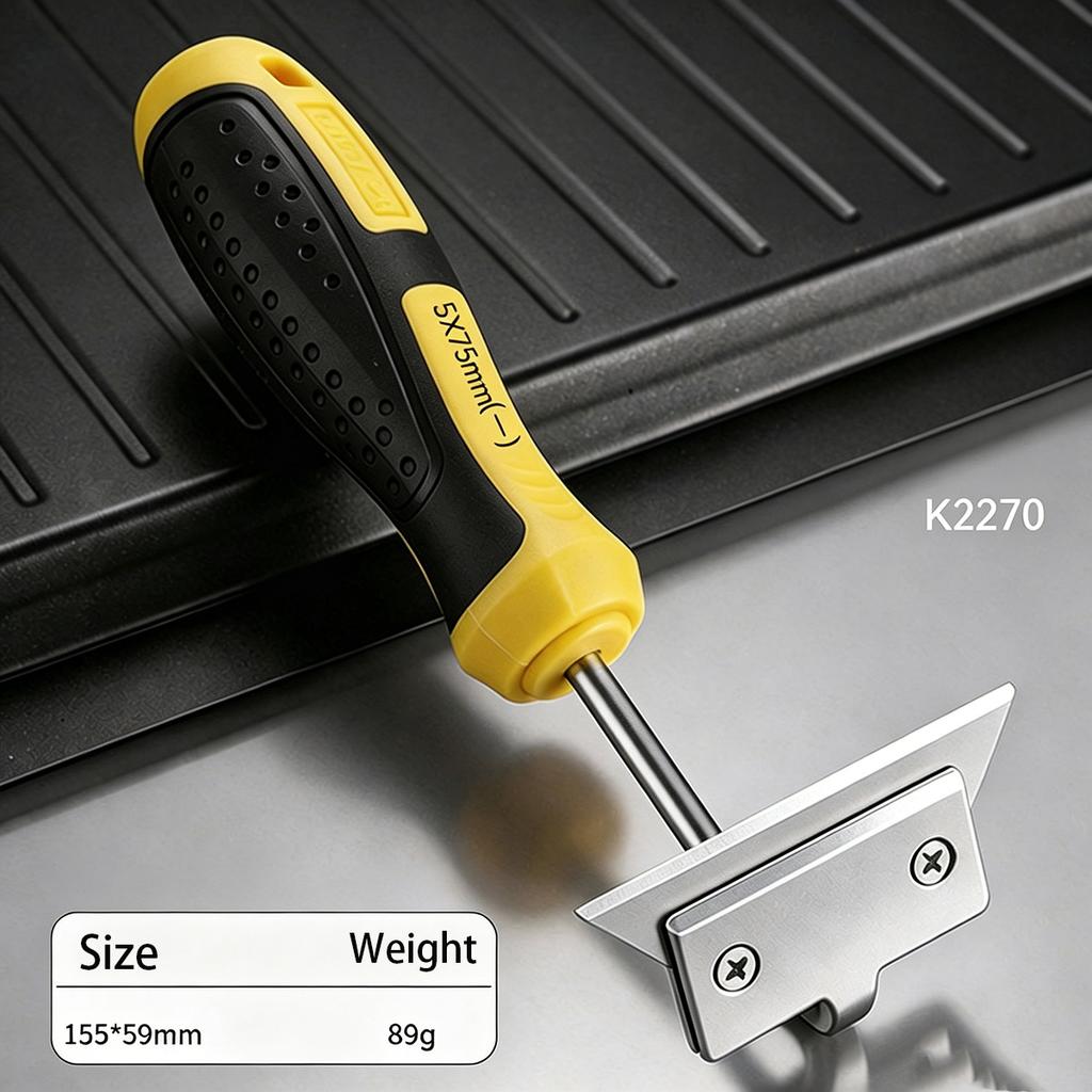 Metal Grease Scraper Knife Heavy Duty Alloy Steel Degreasing Spatula for Range Hood Floor Window Glass Clean Household Hand Tool
