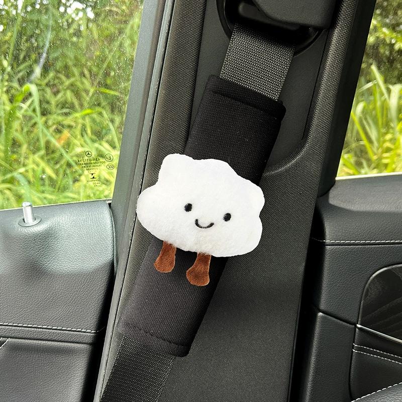 Neue Cartoon-Schleife Wolke Autositzgurtabdeckung Schultergurt Geschirr Kissen Autositzgurt Schulterpolster Schutz Auto Nackenstütze