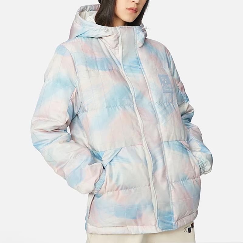 Li Ning Wade Series Cotton Candy Casual Reflective Short Down Jacket Unisex Jacket Off-White AYMR511-1
