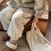 Winter Baby Girls Printed Pants Thicken Warm Cotton-padded Korean Style Children Casual Trousers