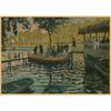 Monet Oil Painting Retro Kraft Paper Poster for Restaurant, Bar, Cafe Wall Decor