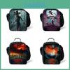 Stranger Things Insulated Lunch Box Bag Durable Oxford Backpack For Outdoor Picnic And Beach With Smooth Zipper