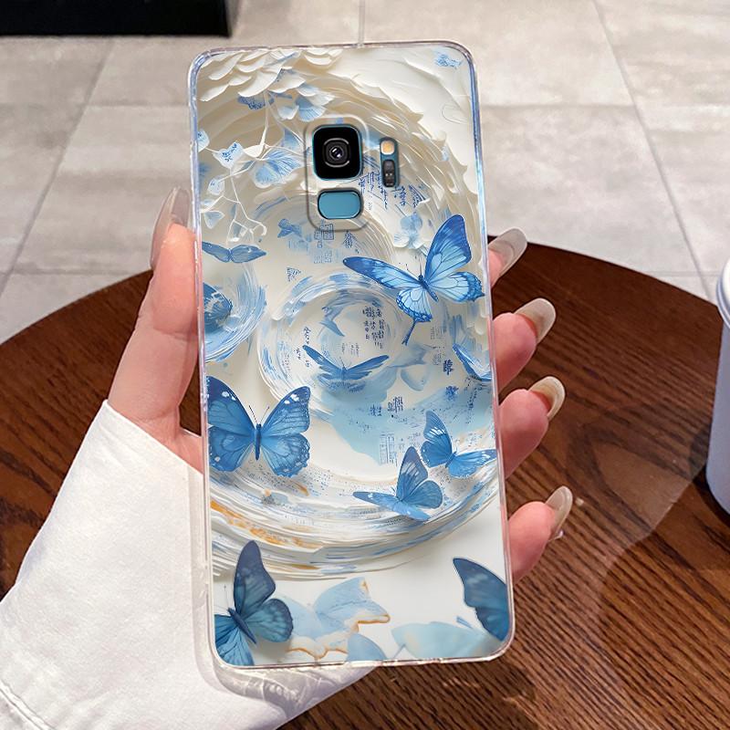 Casing For Samsung Galaxy S9 Case Samsung S9 Plus S9+ Back Cover Aesthetic Fashion Cute Cat Soft Silicone Transparent Phone Case