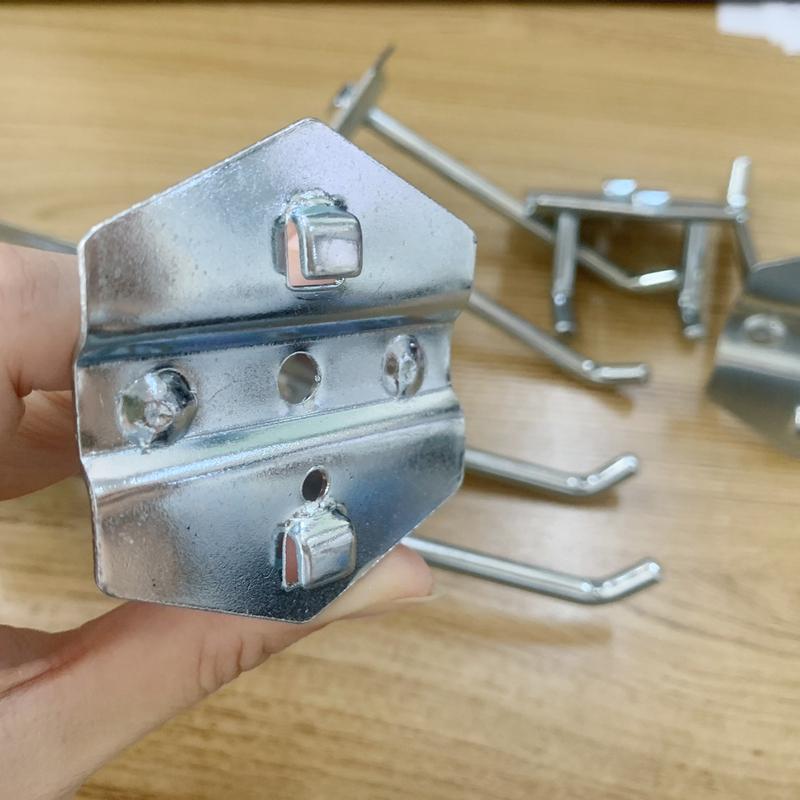 1/3pcs Orifice Plate Hook Diagonal Hook Hanger Shelf Hardware Tool Hammer/Pliers Wall Mounted Storage Rack Garage Pegboard Hook