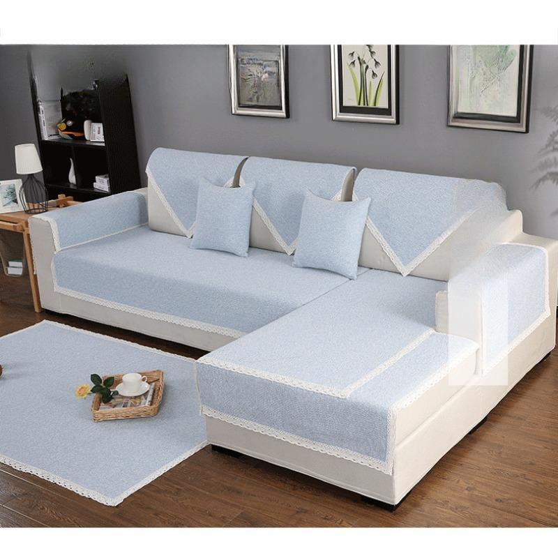 Sofa Cushion Fabric Four Seasons Sofa Slipcover Universal Autumn Linen Simple Modern Thickened Non-Slip Sofa Covers