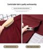 Women's Burgundy High-Waist Wide-Leg Pants - Slimming & Versatile for Spring/Autumn 2025