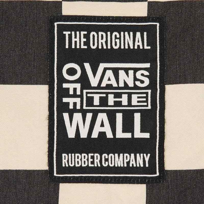 Vans Off The Wall Hybridní Kostkované Módní Všestranné Pánské Polo Tričko Černé Bílé VN000HZWDLR