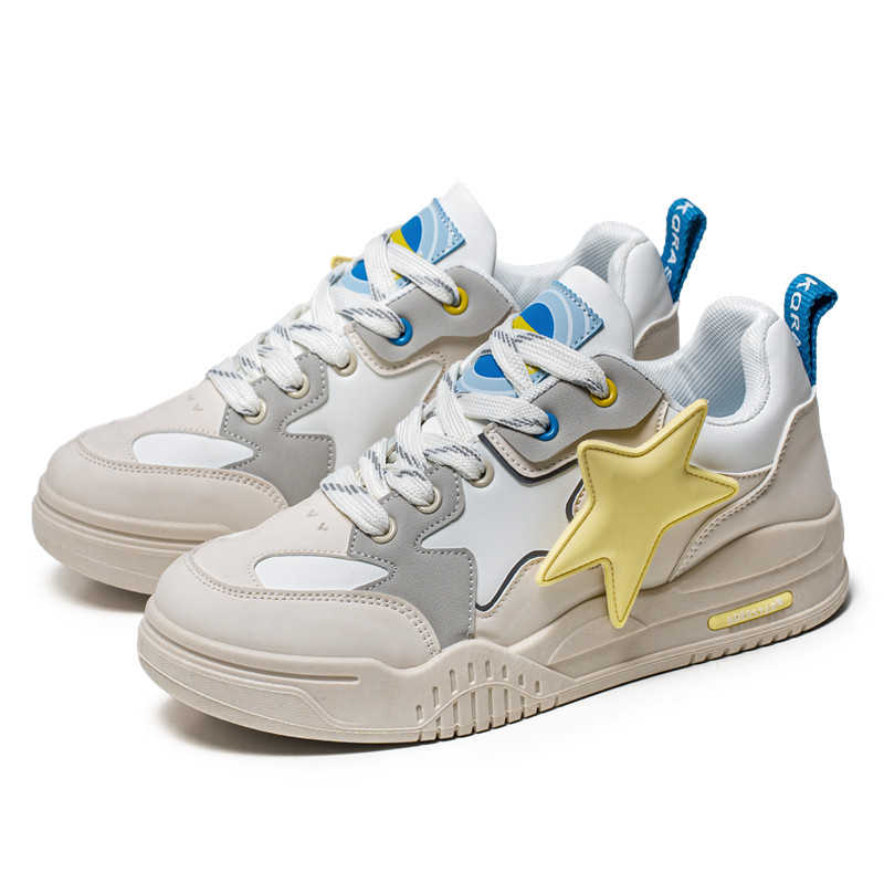 Lace-up High Sole Sports Footwear Basketball Shoes White Men's Sneakers For Sports Trend Specials Importers Choes Vintage