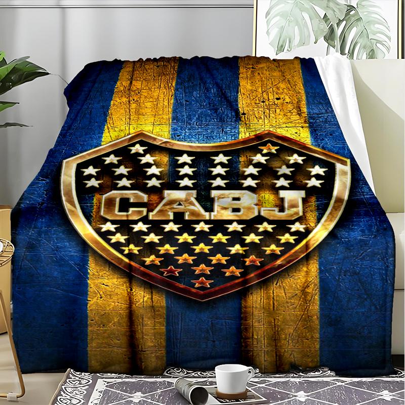 1pz Coperta Morbida in Flanella Stampata Boca Football Club per Camera da Letto Adulto Soggiorno Divano Campeggio Viaggio Regali per Fan Regali di Natale
