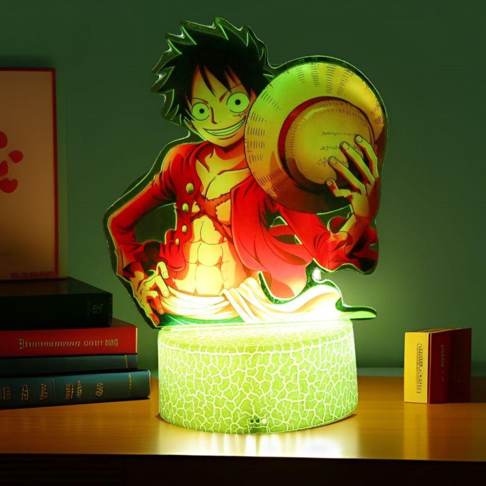 Actionfigur One Piece Luffy Zoro Anime Figuren 3D Lampe PVC Action Sammlermodell Spielzeug LED Nachtlicht Kinder Weihnachtsgeschenk
