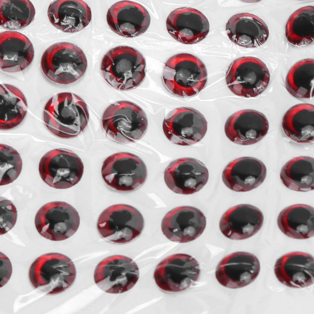 100 Stück Künstliche Fischaugen Oval 3D Falsche Fischköder-Augen Aufkleber für Köder Angelzubehör