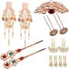 1 Set Pearl Ancient Hair Stick Chinese Style Flower Hair Comb Vintage Tang Dynasty Hairpin  Women