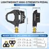 BUCKLOS Road Bike Pedal Platform Ultralight Clipless Bicycle Pedal for SPD SL Cycling Pedals Footrest with Cleats Bicycle Parts