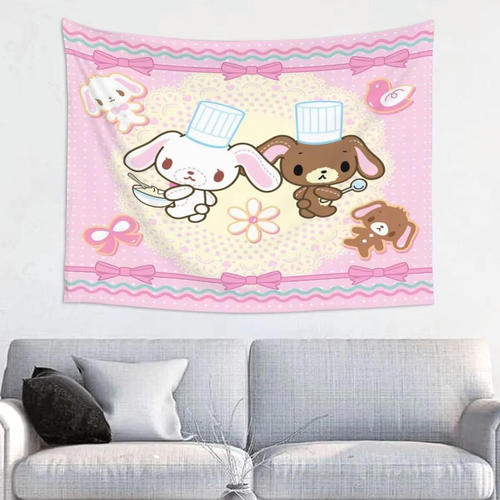 Tapestry Grande Stampa Anime Sugarbunnies Kawaii Hippie Decorazione Soggiorno Camera da Letto