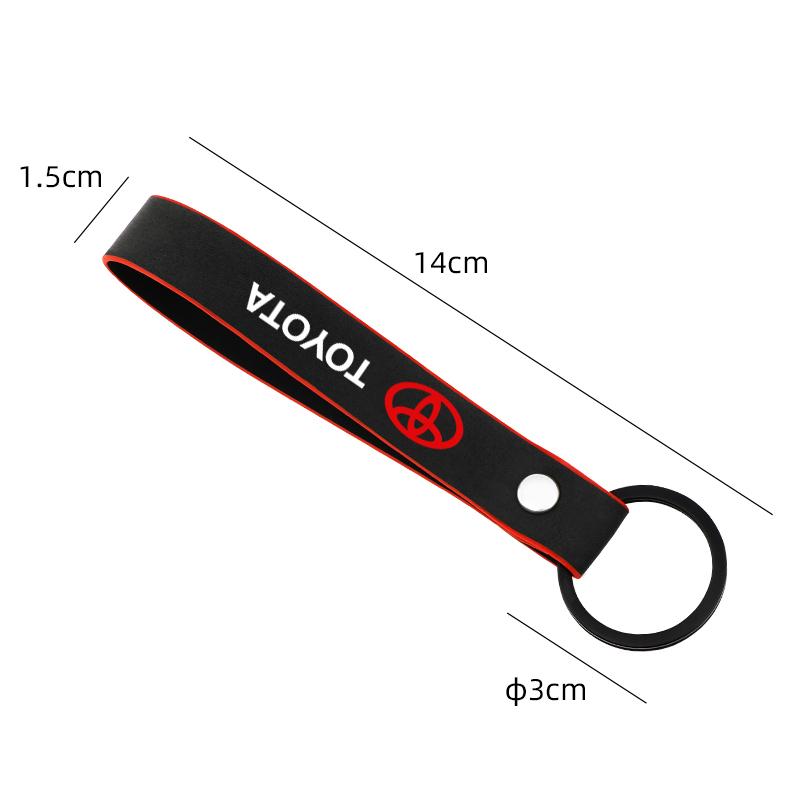 1pcs Car Interior Stickers Car Keychain Suede Car Key Ring for Toyota Chr Corolla Camry Rav4 Yaris Hilux Prius Avensis