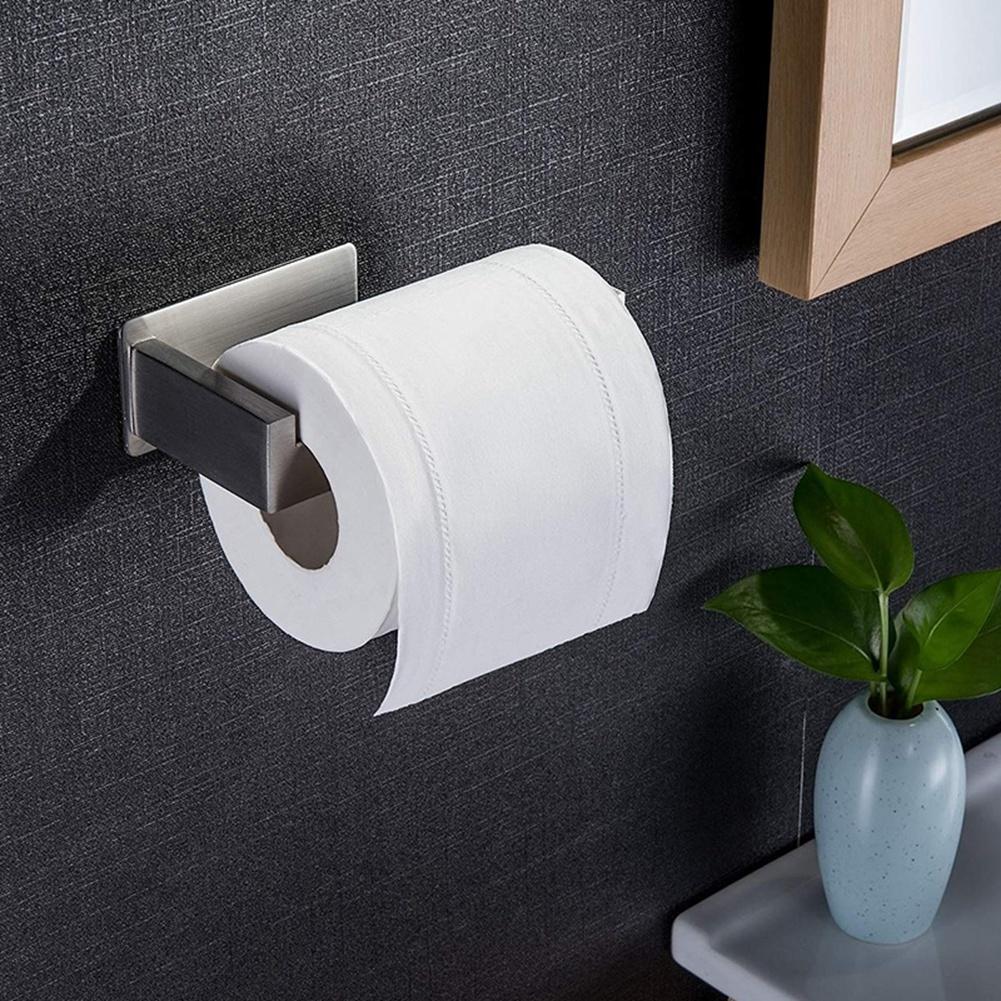 Stainless Steel Wall Mounted Rack Toilet Roll Paper Holder Bathroom Tissue Shelf