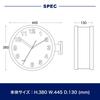Dulton Double-Face Wall Clock, Silver, Double-Sided Wall Clock, 380mm High, 445mm Wide, 130mm Deep, S82429SV