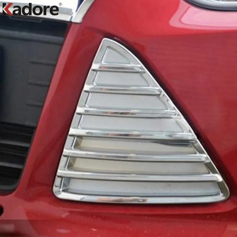 For Ford Focus 2012 2013 2014 2015 Chrome Car Front Grille Grills Cover Trim Head Triangle Grill Frame Trims Accessories