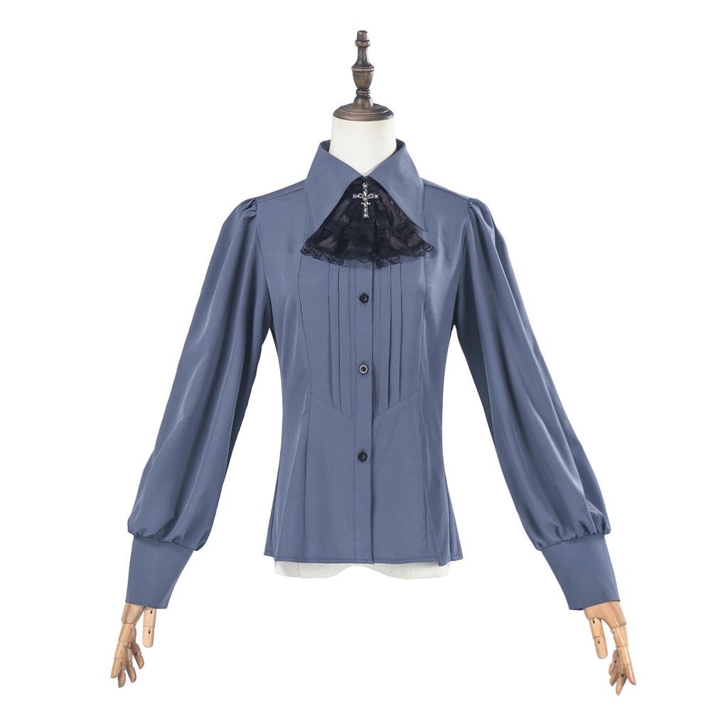 2024 Gothic Steampunk Victorian Shirt: Medieval Carnival Costume Top