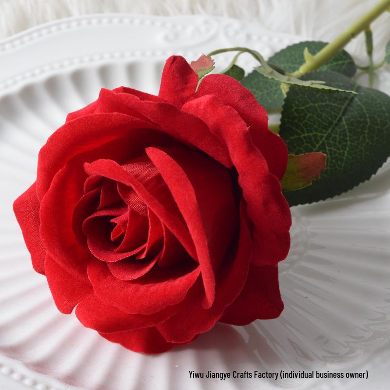 Large Flannel Rose Silk Bouquet for Wedding and Valentine's Day Home Decor