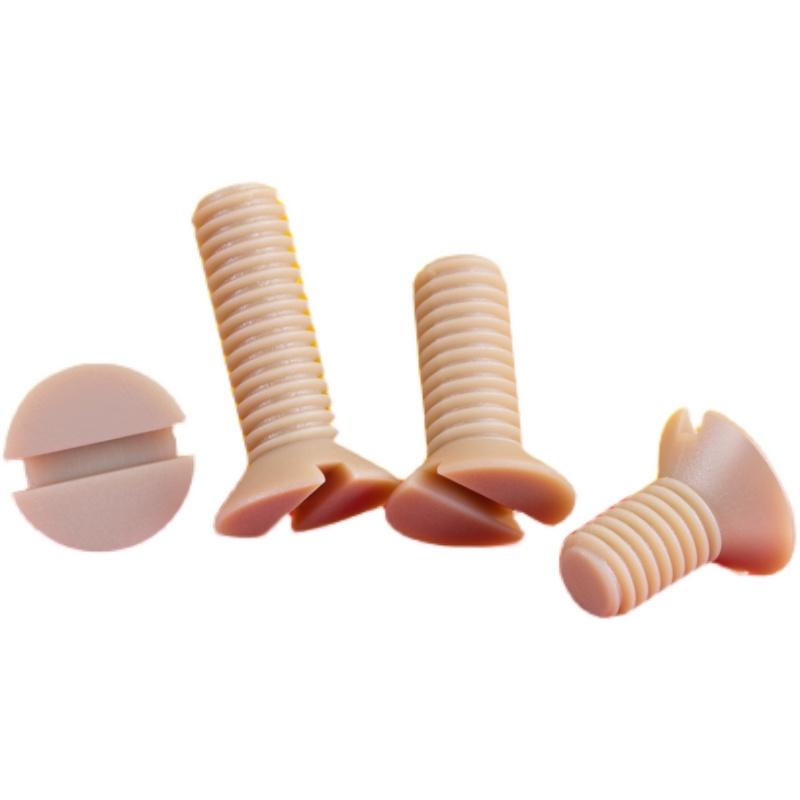 M2 M3 M4 M5 M6 M8 M10 M12 x4-50mm PEEK Nylon Schlitz Senkkopf Flachkopf Schrauben Bolzen Elektrizität Isolation Hohe Temperatur