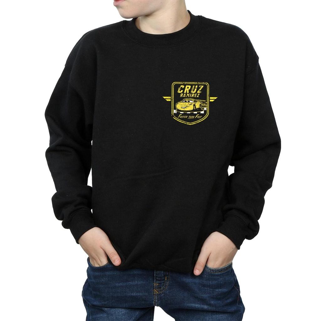 Disney Boys Cars Cruz Ramirez Faux Pocket Logo Sweatshirt