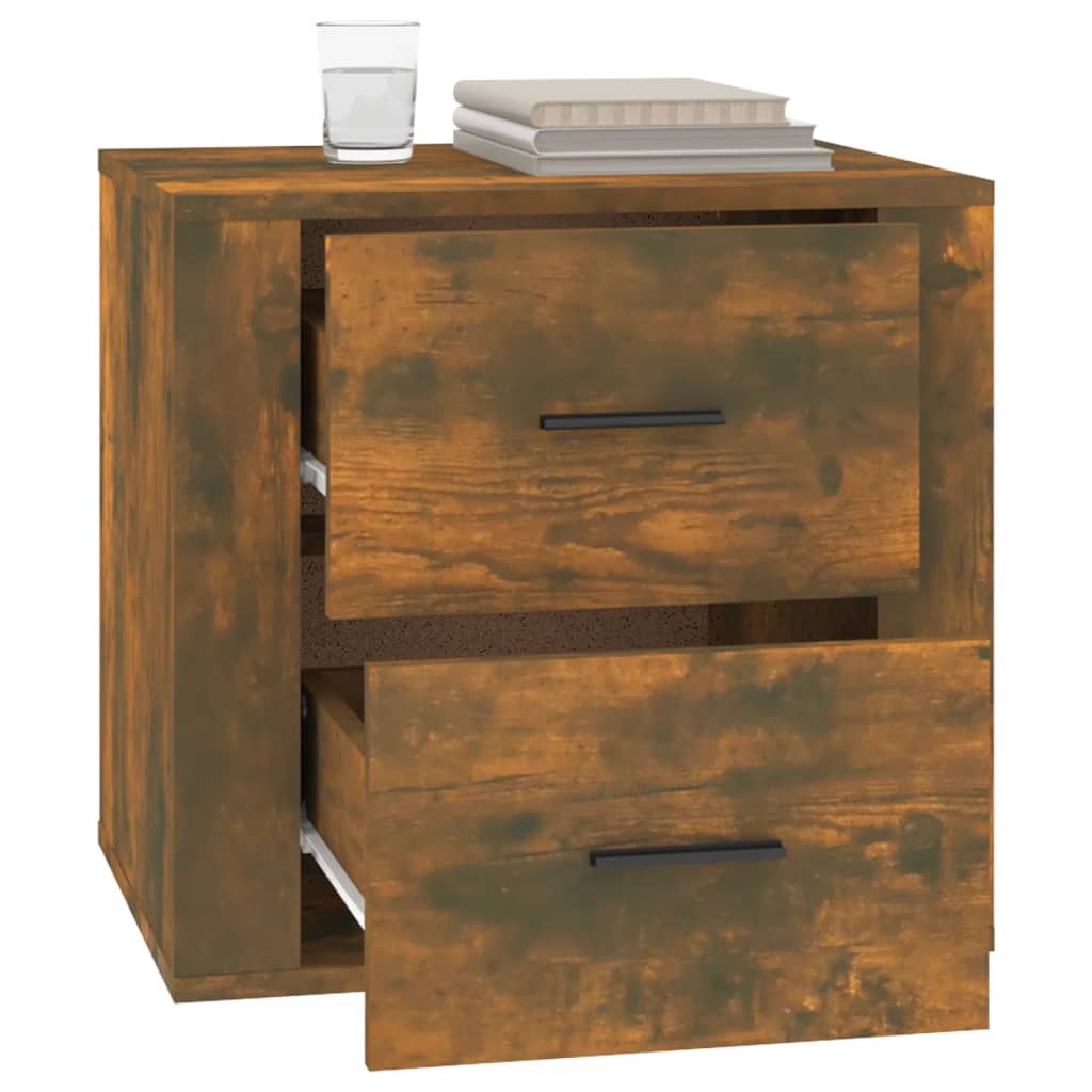 Nightstand Smoked Oak 50x39x47 Cm