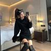 Waist-Cinching Slim-Fit Long-Sleeved Hooded Mini Dress for Women - 2026 Spring Arrivals