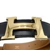 HERMES Constance H belt belt Reversible belt leather Black x brown unisex Used
