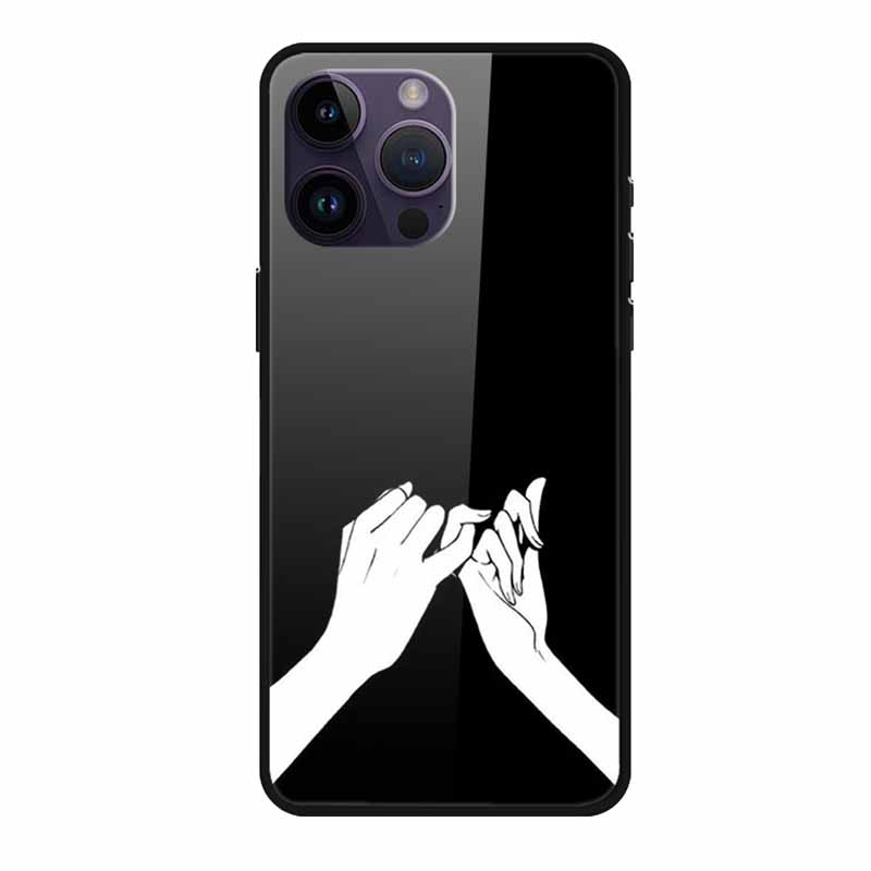 Glass Back Cover For iphone 16 Pro Max Phone Case 16Pro Max Hard Tempered Glass Case For iphone 15 Pro Max Case Soft TPU Bumper