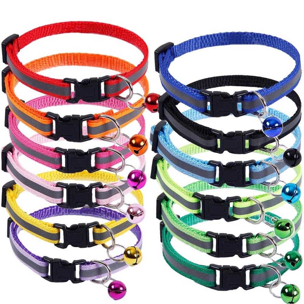 Reflective Cat & Dog Collar with Luminous Bell