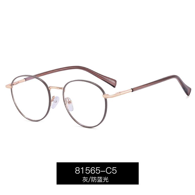 New Metal Frame Small Oval Myopia Glasses Luxury Designer Clear Anti Radiation Filter Medical Prescription Glasses Diopter 0