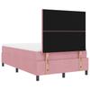 Box Spring Bed with Headboard Pink 120 x 200 cm Velvet