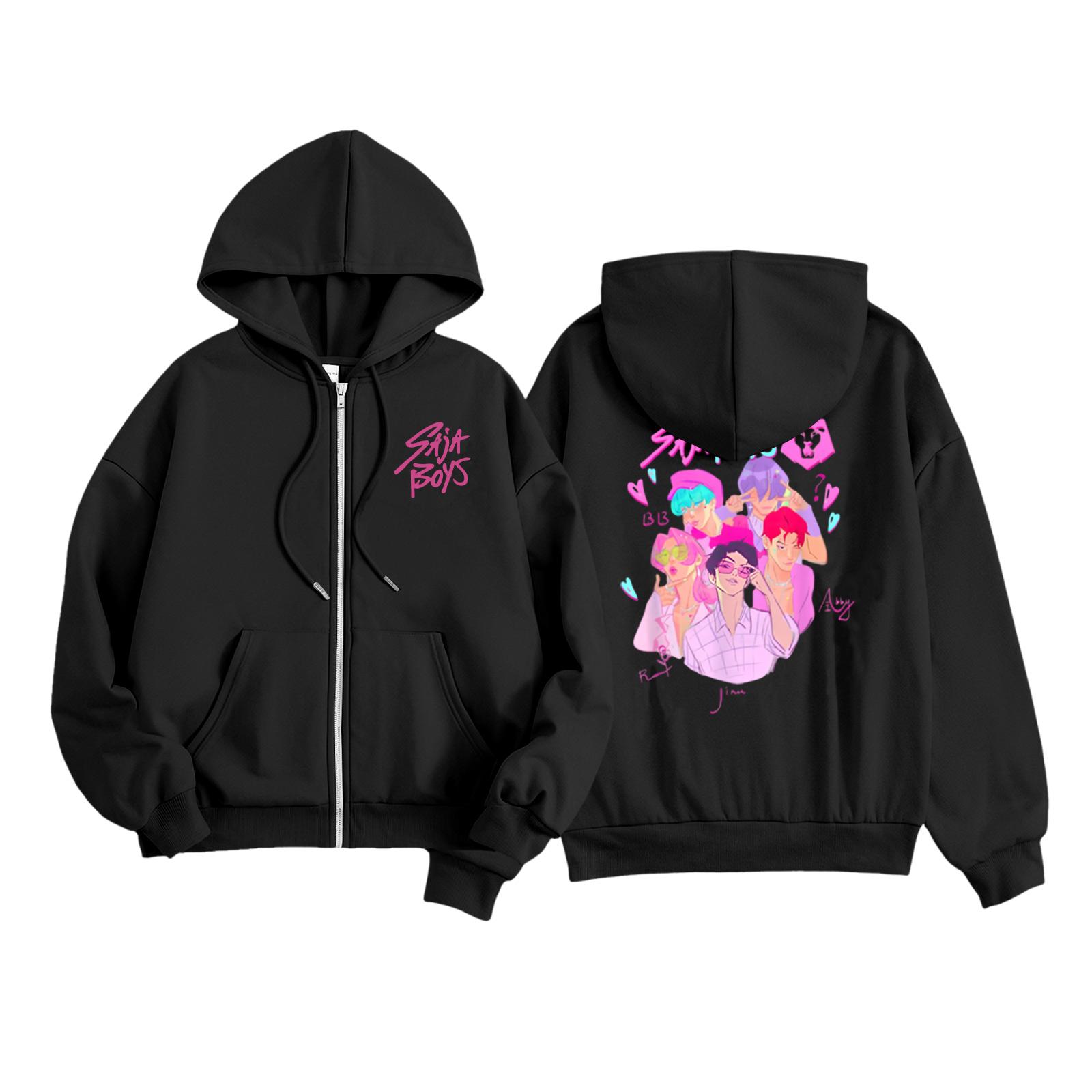 

Детская мода Женская легкая толстовка с длинным рукавом на молнии Толстовка с принтом и карманами 100