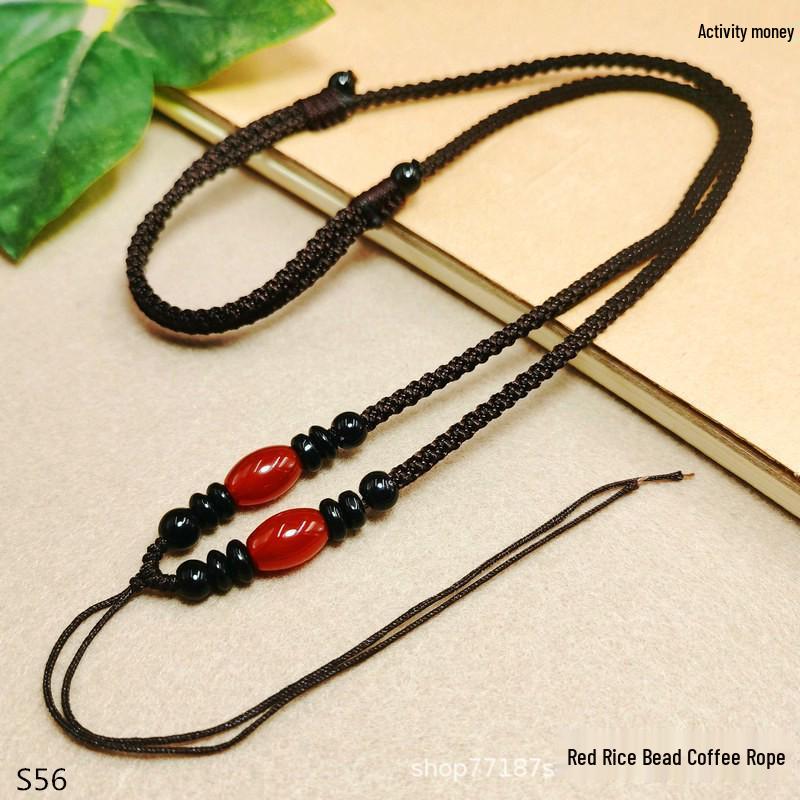 DIY Agate Jade Pendant Lanyard for Men & Women - Necklace Hanging Rope