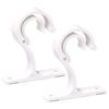 Aluminum Alloy Curtain Rod Brackets Adjustable Rod Holder for Curtains or Wardrobes Pack of 2