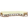 Outdoor Sofa Set with Cushions 8 Pcs Natural and Cream