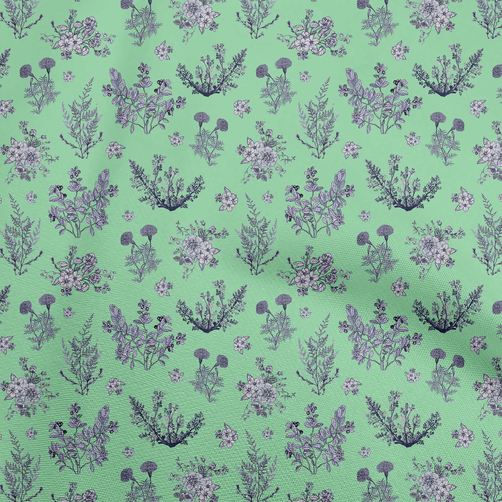 

OneOone Cotton Flex Light Blue Тканина з квітковим шиттям Ремісничі проекти Друк на тканині 40 дюймів 42 Inch Wide - Viscose Chiffon кольору морської хвилі