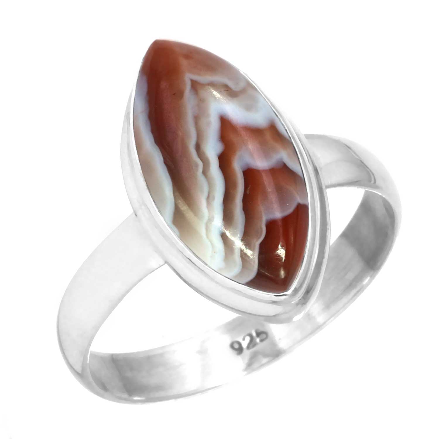 

Кольцо из стерлингового серебра 925 пробы с женским драгоценным камнем, ювелирное изделие ручной работы, подарок на День святого Валентина, амазонит, ангелит, голубой опал, ботсванский агат, мохаве, лазурит, хризоколла 6.5