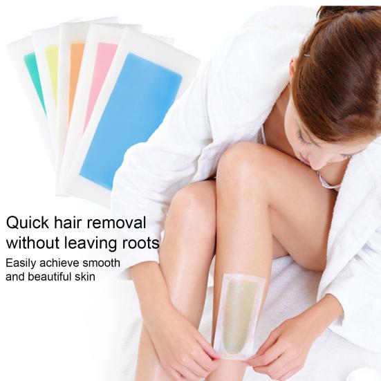 10Pcs Hair Removal Wax Strips Painless Beginner Friendly Disposable Men Women Body Facial Armpit Leg Bikini Hair Removal Wax Paper