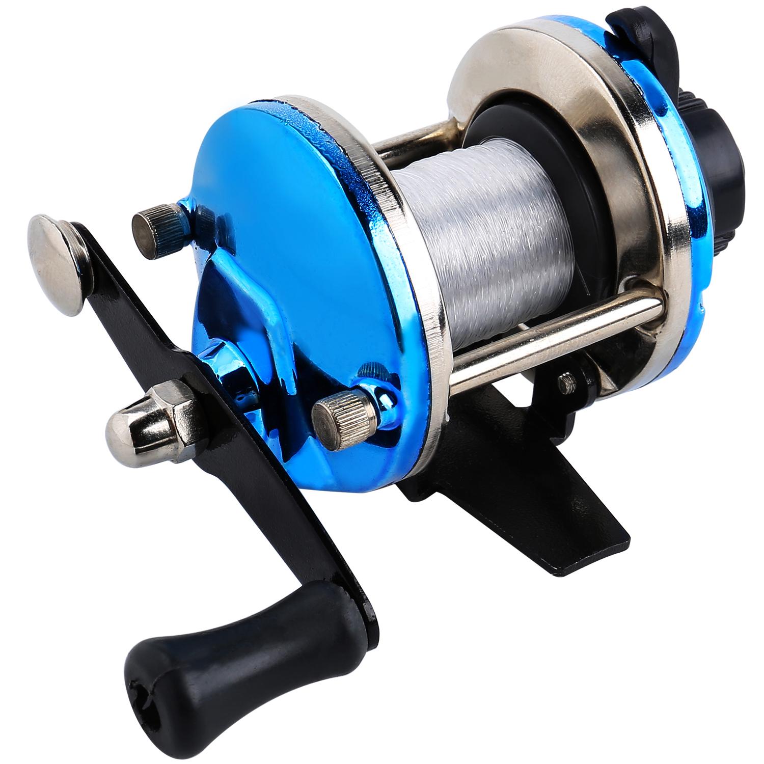 

Катушка для зимней рыбалки Sougayilang, сверхлегкая металлическая прочная 3 цвета, катушка для зимней рыбалки синий