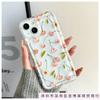 Pink Cherry Is Suitable for iPhone15promax Mobile Phone Case, Transparent and Simple Apple 14 Anti-drop Soft Case, New 13.