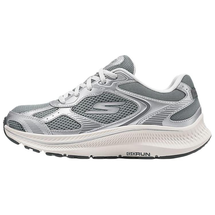 Skechers Lightweight Supportive Breathable Running Shoes Women sneaker Silver Green 128633-GYSL 35