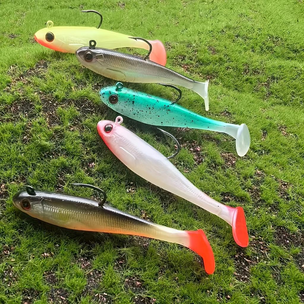 Soft Plastic Fishing Lure, Capture Bait for Home Fishing - 3.5 Inches/2.7 Inches Realistic Simulated Paddle Tail Design,