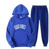 Mens Hooded Tracksuit Set 2 Piece Casual Sportswear Thick Warm Winter