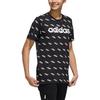 Adidas Favorites Series Letter Soft Round Neck Short Sleeve T-Shirt Men Tops Black White FM6022