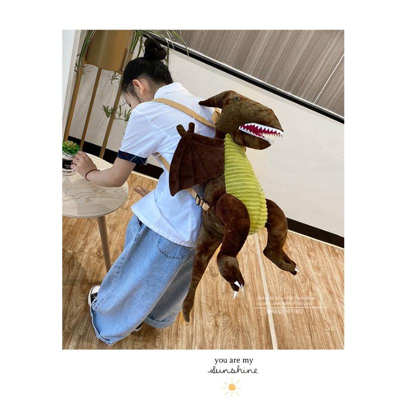 Korejský kreslený roztomilý módní sestřih Dinosauří rodinný batoh