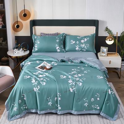 Summer Blanket Comforter Ice Silk Cool Thin Quilted Quilt Bedding Duvet Washable Air Conditioning Quilt Bedding Set