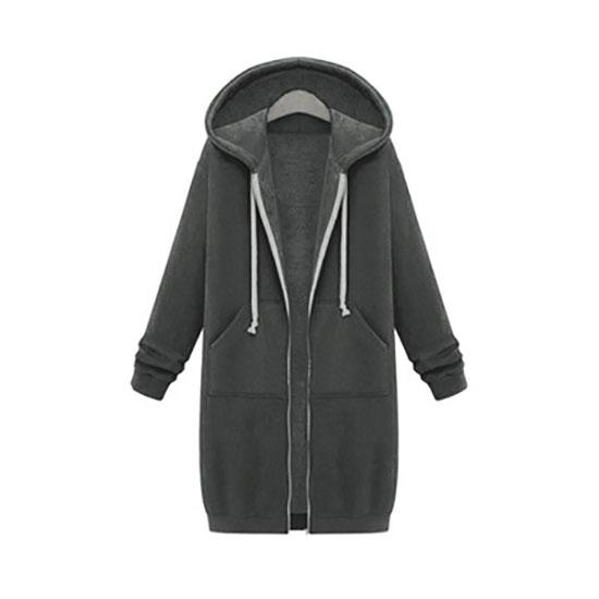 Summer Women Pocket Zipper Design Longline Hoodie Femme Casual Long Sleeve Coat and Jackets Outfits Overalls